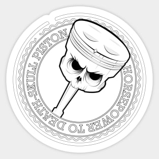 Piston skull Sticker